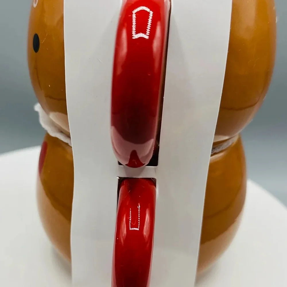 🆕 Target Stackable Gingerbread Man Mugs Set of 2 Mugs, Christmas Holiday Decor